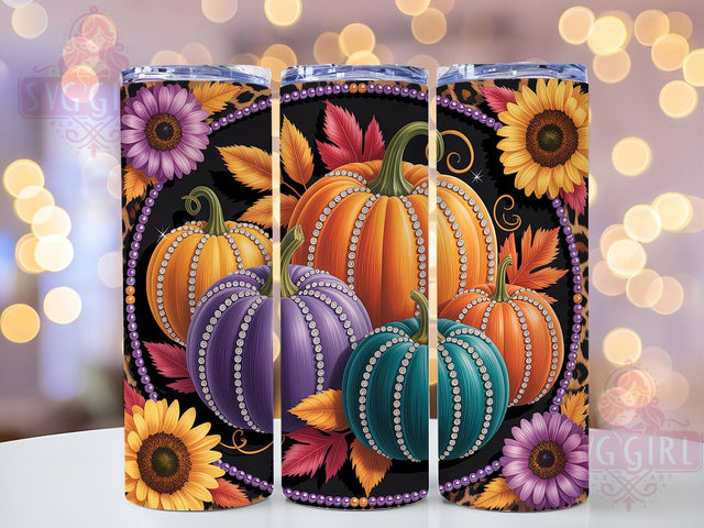 Cozy Autumn Fall Pumpkins Tumbler, Autumn Pumpkin Wrap, 20oz Sublimation, Pumpkin Season Cup, Thanksgiving Mug, Cozy Fall Tumbler, Autumn Drinkware Sublimation SvggirlplusArt 
