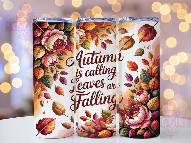 Cozy Autumn Leaves Tumbler, Fall Vibes Wrap, 20oz Tumbler Sublimation, Seasonal Foliage Design, Rustic Autumn Sublimation, Cozy Nature Tumbler, Harvest Season Wrap Sublimation SvggirlplusArt 
