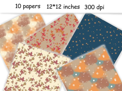 Cozy Autumn PATTERN Fall Spice Party Autumn Fashion - JPEG Digital Pattern GlamArtZhanna 