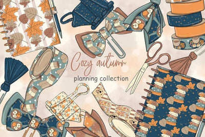 Cozy Autumn PLANNING COLLECTION Party Autumn Fashion - PNG SVG GlamArtZhanna 