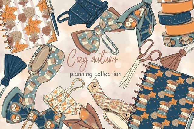 Cozy Autumn PLANNING COLLECTION Party Autumn Fashion - PNG SVG GlamArtZhanna 