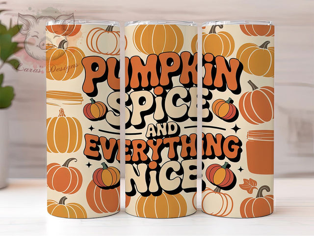 Cozy Autumn Pumpkin Spice Tumbler, Cozy Vibes, 20Oz Tumbler, Sublimation Design, Autumn Aesthetic, Seasonal Favorite Sublimation Lara' s Designs 