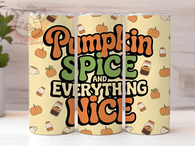 Cozy Autumn Pumpkin Spice Tumbler, Cozy Vibes, 20Oz Tumbler, Sublimation Design, Autumn Aesthetic, Seasonal Favorite Sublimation Lara' s Designs 