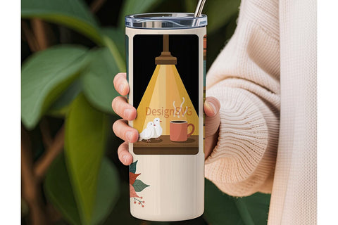 Cozy Autumn Reading 20oz Tumbler Wrap Sublimation DesignSVG 