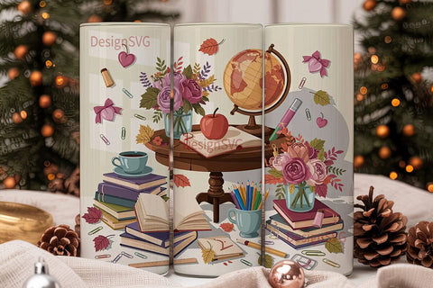 Cozy Autumn School Days 20oz Tumbler Sublimation DesignSVG 