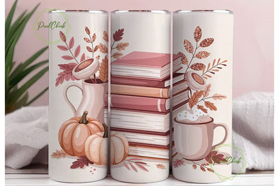 Cozy Autumn Tumbler Design Sublimation PixelChick 