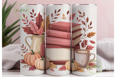 Cozy Autumn Tumbler Design Sublimation PixelChick 