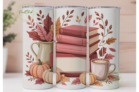 Cozy Autumn Tumbler Design Sublimation PixelChick 
