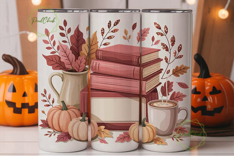 Cozy Autumn Tumbler Design Sublimation PixelChick 