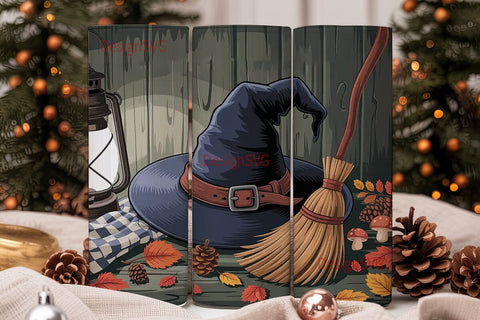 Cozy Autumn Witch 20oz Tumbler Wrap Sublimation DesignSVG 