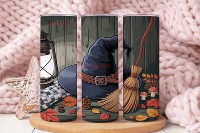 Cozy Autumn Witch 20oz Tumbler Wrap Sublimation DesignSVG 