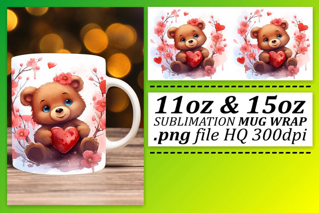 Cozy Bear Hug: Valentines Day Sublimation Sublimation afrosvg 