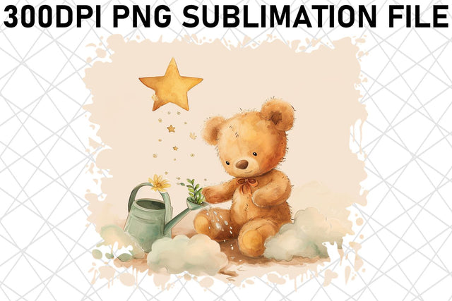 Cozy Bear Watercolor Patterns Bundle for Crafting and Sublimation Sublimation afrosvg 