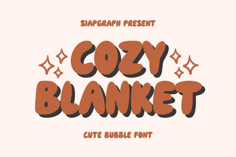 Cozy Blanket - Cute Bubble Font Font Masyafi Studio 