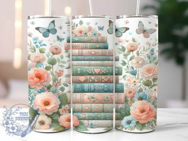 Cozy Book Lover Tumbler Wrap, Bookish Tumbler Wrap, 20oz Reading Tumbler, Bibliophile Tumbler Design, Cozy Book Tumbler, Literary Gift Tumbler, Cute Book Wrap Sublimation ToriDesigns 