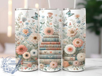 Cozy Book Lover Tumbler Wrap, Bookish Tumbler Wrap, 20oz Reading Tumbler, Bibliophile Tumbler Design, Cozy Book Tumbler, Literary Gift Tumbler, Cute Book Wrap Sublimation ToriDesigns 