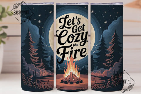 Cozy by the Fire 20oz Tumbler Wrap Sublimation sassyprint 
