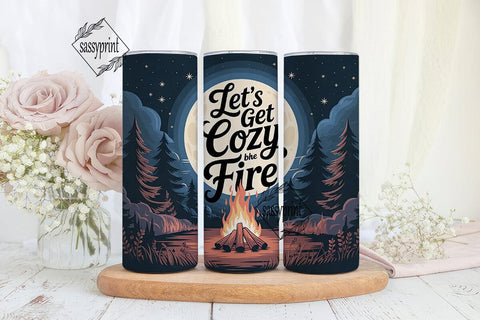 Cozy by the Fire 20oz Tumbler Wrap Sublimation sassyprint 