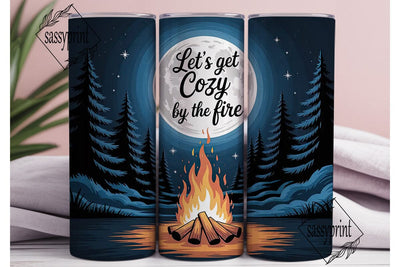 Cozy by the Fire 20oz Tumbler Wrap Sublimation sassyprint 