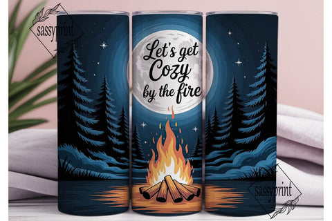 Cozy by the Fire 20oz Tumbler Wrap Sublimation sassyprint 