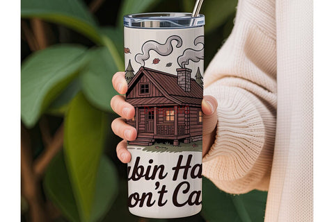 Cozy Cabin Hair 20oz Tumbler Wrap Sublimation DesignSVG 