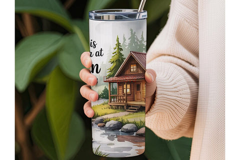Cozy Cabin Life 20oz Tumbler Wrap Sublimation DesignSVG 