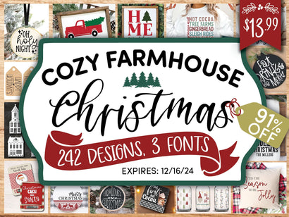 Cozy Christmas Farmhouse Bundle So Fontsy Design Shop 