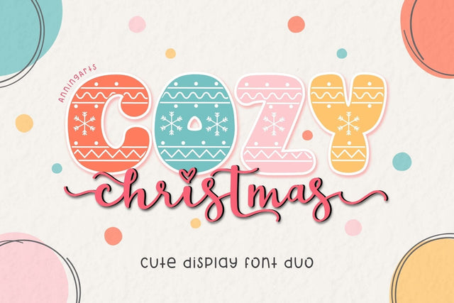 Cozy Christmas Font Duo Font AnningArts Design 