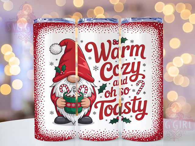 Cozy Christmas Gnome Tumbler, Warm Holiday Wrap, Toasty Sublimation Design, 20oz Festive Gnome Tumbler, Whimsical Holiday Mug, Cute Cozy Cup, Winter Gnome Art Sublimation SvggirlplusArt 