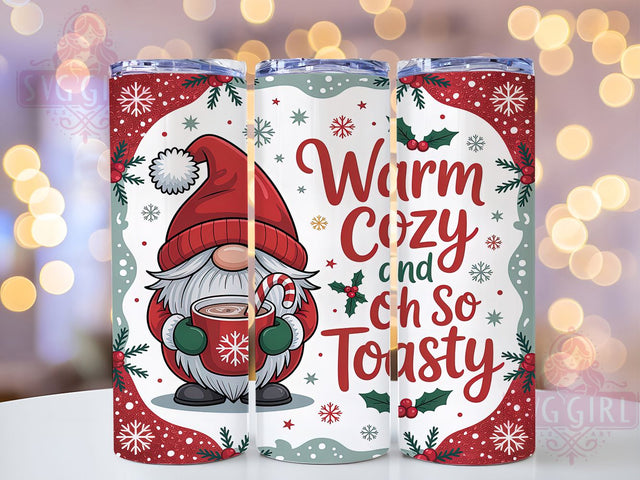 Cozy Christmas Gnome Tumbler, Warm Holiday Wrap, Toasty Sublimation Design, 20oz Festive Gnome Tumbler, Whimsical Holiday Mug, Cute Cozy Cup, Winter Gnome Art Sublimation SvggirlplusArt 