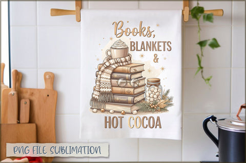 Cozy Christmas Kitchen Towel PNG Bundle Sublimation Shetara Begum 