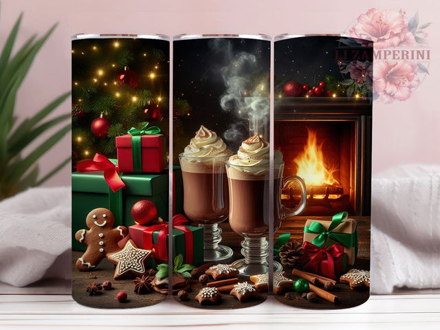Cozy Christmas Movie Cocoa Tumbler, Cocoa And Cookies Wrap, Festive Holiday Sublimation, Christmas Candy Cup, 20Oz Skinny Tumbler Wrap, Cozy Holiday Mug, Sweet Christmas Design Sublimation Li Zamperini 