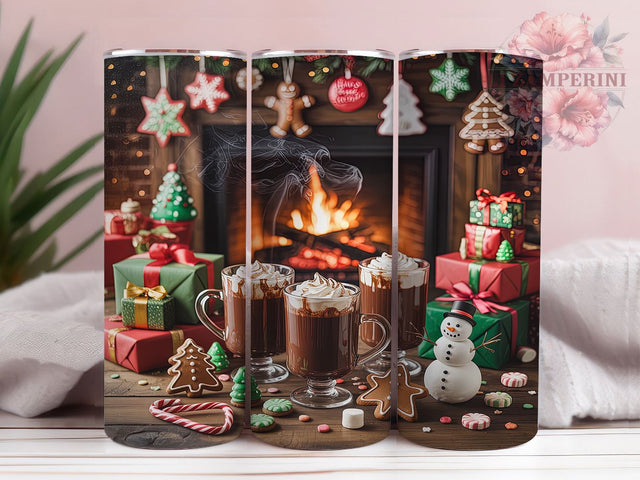 Cozy Christmas Movie Cocoa Tumbler, Cocoa And Cookies Wrap, Festive Holiday Sublimation, Christmas Candy Cup, 20Oz Skinny Tumbler Wrap, Cozy Holiday Mug, Sweet Christmas Design Sublimation Li Zamperini 