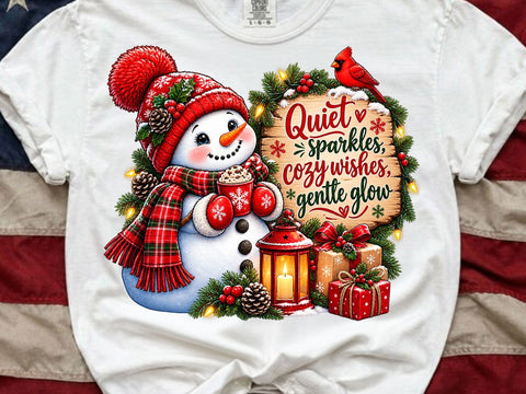 Cozy Christmas Snowman PNG SVG artprintfile 