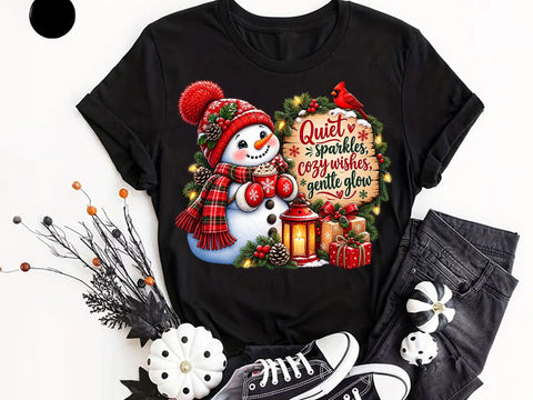 Cozy Christmas Snowman PNG SVG artprintfile 