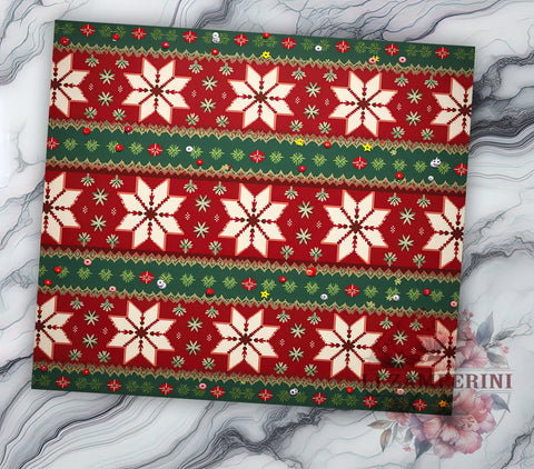 Cozy Christmas Sweater Pattern 20oz Tumbler Wrap, Cozy Christmas, Sweater Pattern, Seamless Pattern, 20oz Tumbler, Sublimation Wrap, Holiday Decor, Festive Gift Sublimation Li Zamperini 