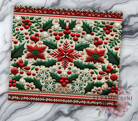 Cozy Christmas Sweater Pattern 20oz Tumbler Wrap, Cozy Christmas, Sweater Pattern, Seamless Pattern, 20oz Tumbler, Sublimation Wrap, Holiday Decor, Festive Gift Sublimation Li Zamperini 