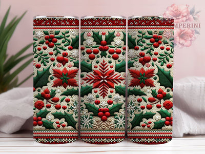Cozy Christmas Sweater Pattern 20oz Tumbler Wrap, Cozy Christmas, Sweater Pattern, Seamless Pattern, 20oz Tumbler, Sublimation Wrap, Holiday Decor, Festive Gift Sublimation Li Zamperini 