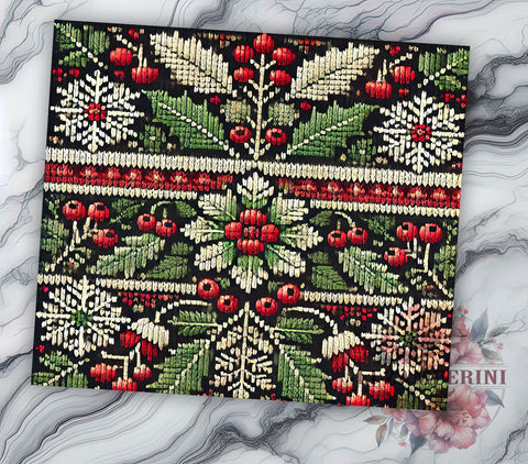 Cozy Christmas Sweater Pattern 20oz Tumbler Wrap, Cozy Christmas, Sweater Pattern, Seamless Pattern, 20oz Tumbler, Sublimation Wrap, Holiday Decor, Festive Gift Sublimation Li Zamperini 