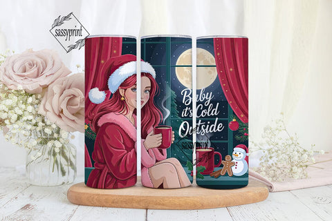 Cozy Christmas Tumbler Wrap Sublimation sassyprint 