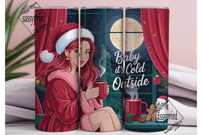 Cozy Christmas Tumbler Wrap Sublimation sassyprint 