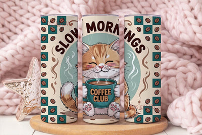 Cozy Coffee Cat 20oz Tumbler Wrap Sublimation DesignSVG 