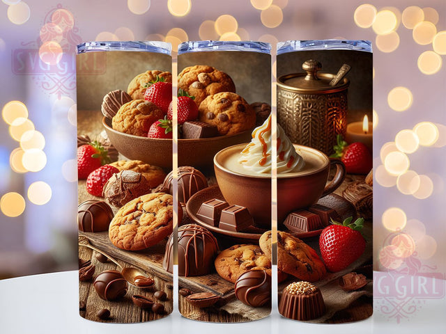 Cozy Coffee Cookie 20oz Tumbler, Coffee Lover Design, Sublimation Gift, Cookie Mug, 20oz Tumbler Design, Café Theme, Sweet Treat Graphic Sublimation SvggirlplusArt 