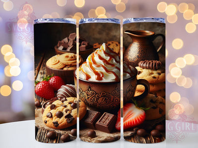 Cozy Coffee Cookie 20oz Tumbler, Coffee Lover Design, Sublimation Gift, Cookie Mug, 20oz Tumbler Design, Café Theme, Sweet Treat Graphic Sublimation SvggirlplusArt 