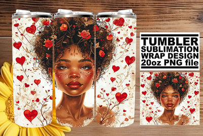 Cozy Cupid and Heart Designs - 20oz Wraps Sublimation afrosvg 