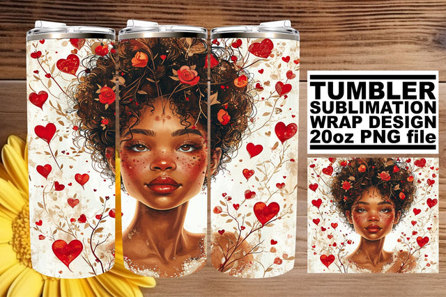 Cozy Cupid and Heart Designs - 20oz Wraps Sublimation afrosvg 