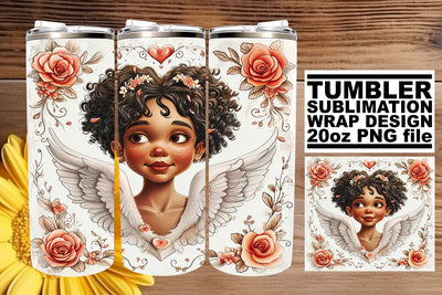 Cozy Cupid's Embrace on Sublimation Tumblers Sublimation afrosvg 