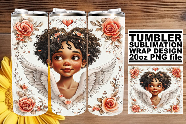 Cozy Cupid's Embrace on Sublimation Tumblers Sublimation afrosvg 