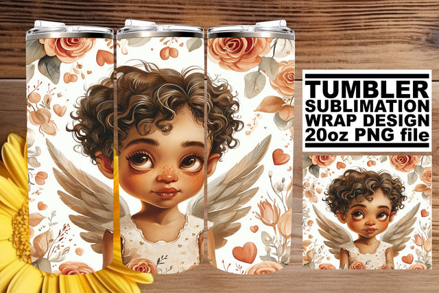 Cozy Cupid's Embrace - Tumbler Sublimation Sublimation afrosvg 