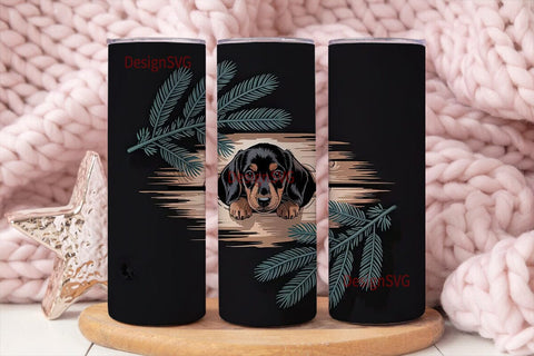 Cozy Dachshund Puppy 20oz Tumbler Wrap Sublimation DesignSVG 